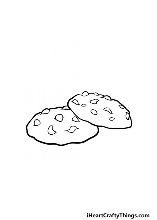 Cookie Drawing - How To Draw A Cookie Step By Step