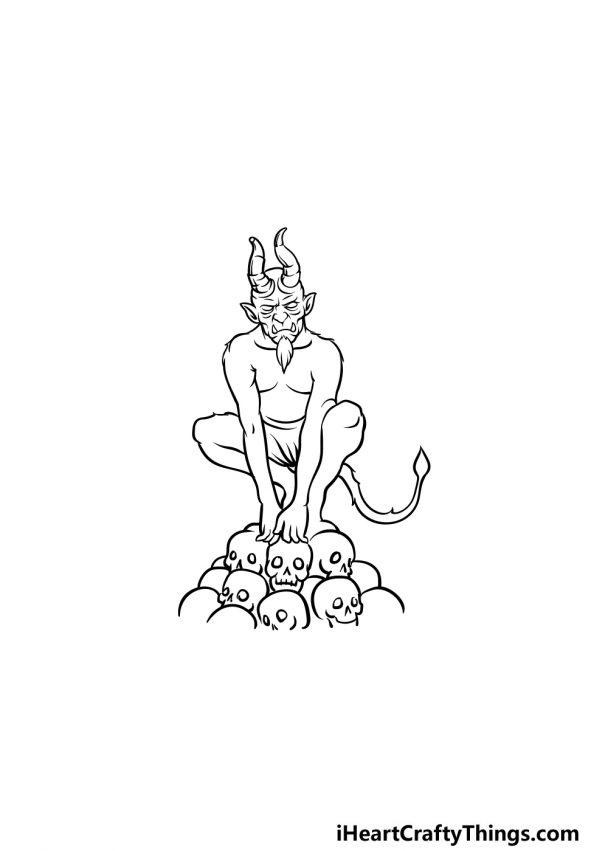 Demon Drawing - How To Draw A Demon Step By Step