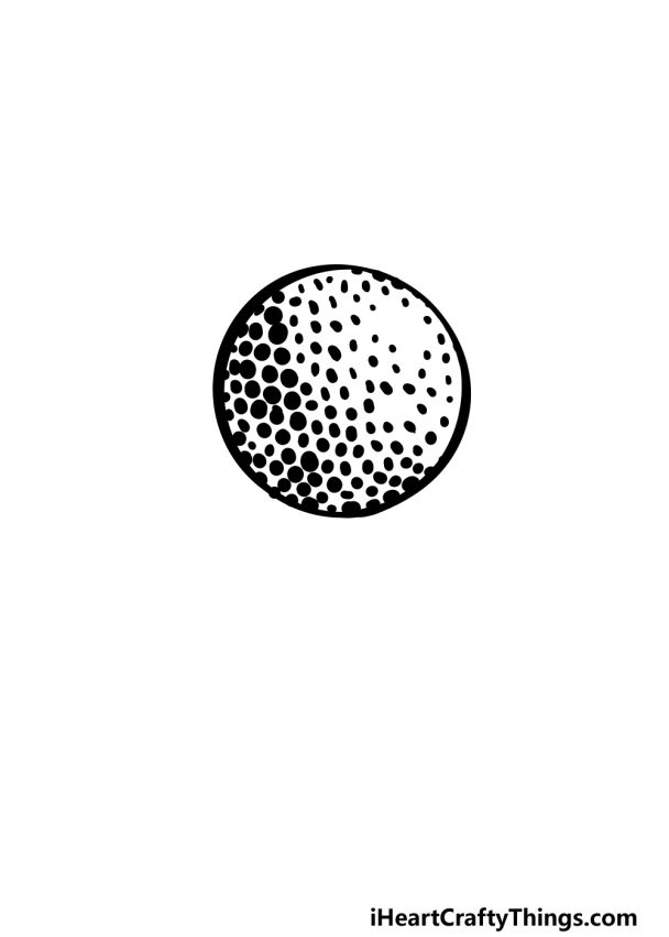 Golf Ball Drawing - How To Draw A Golf Ball Step By Step