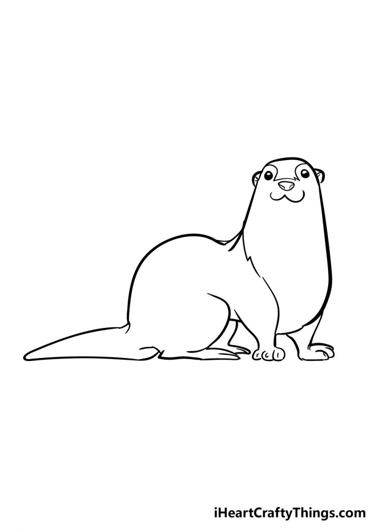 Otter Drawing - How To Draw An Otter Step By Step