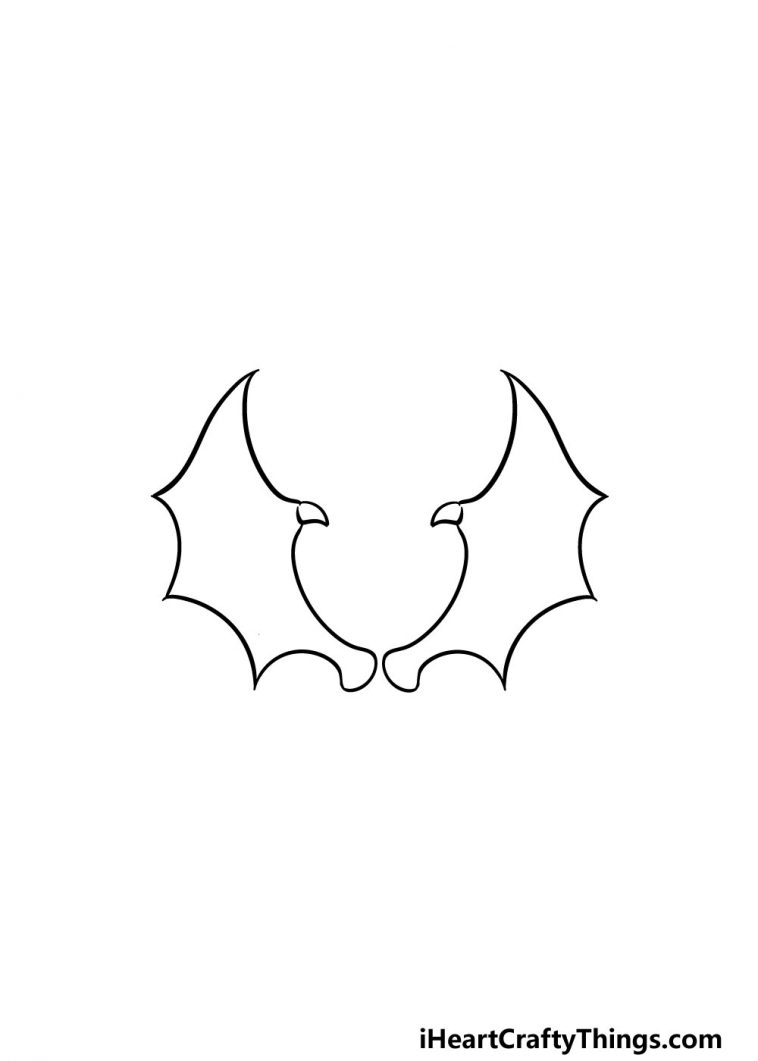 Dragon Wings Drawing How To Draw Dragon Wings Step By Step