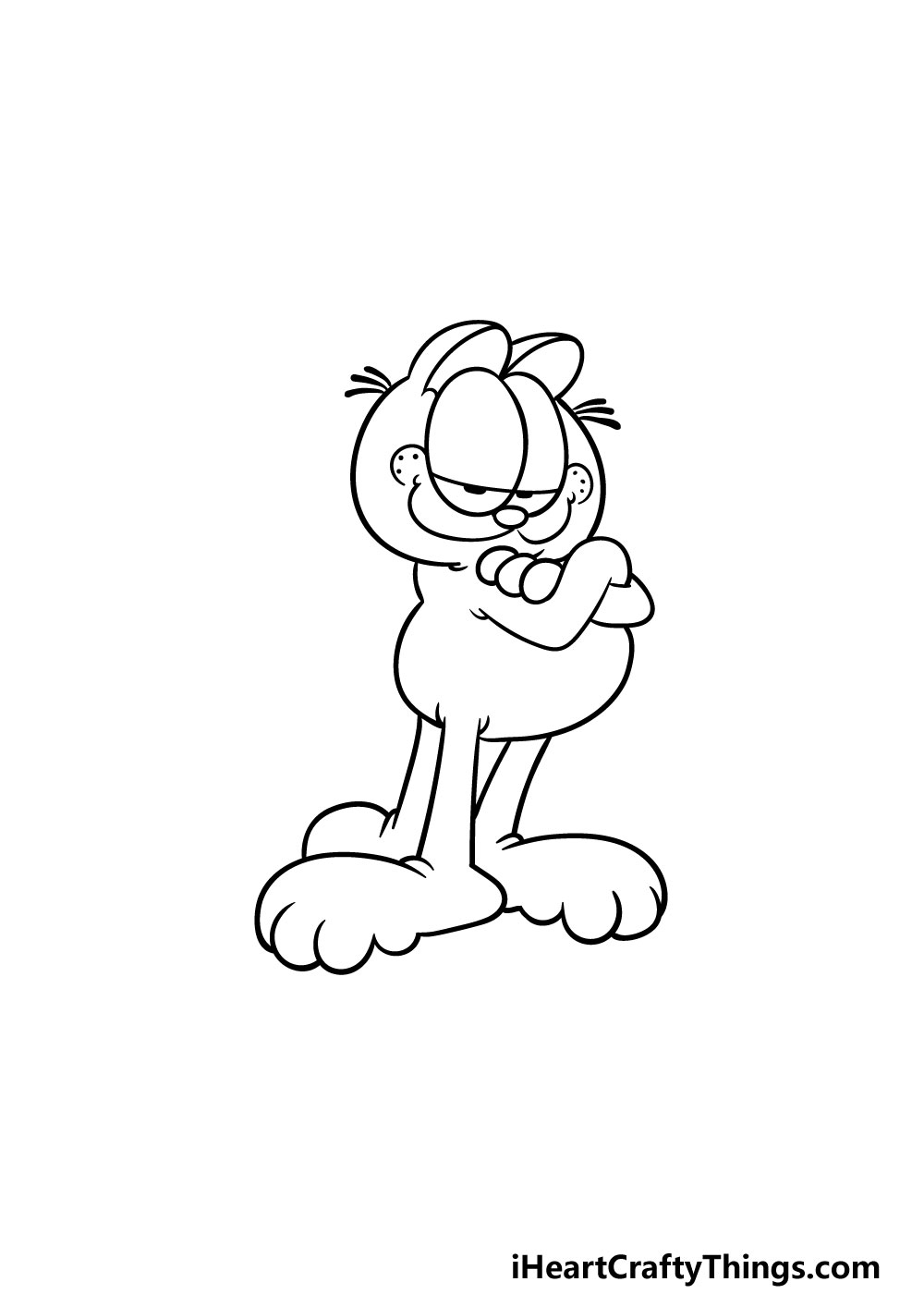 drawing Garfield step 4