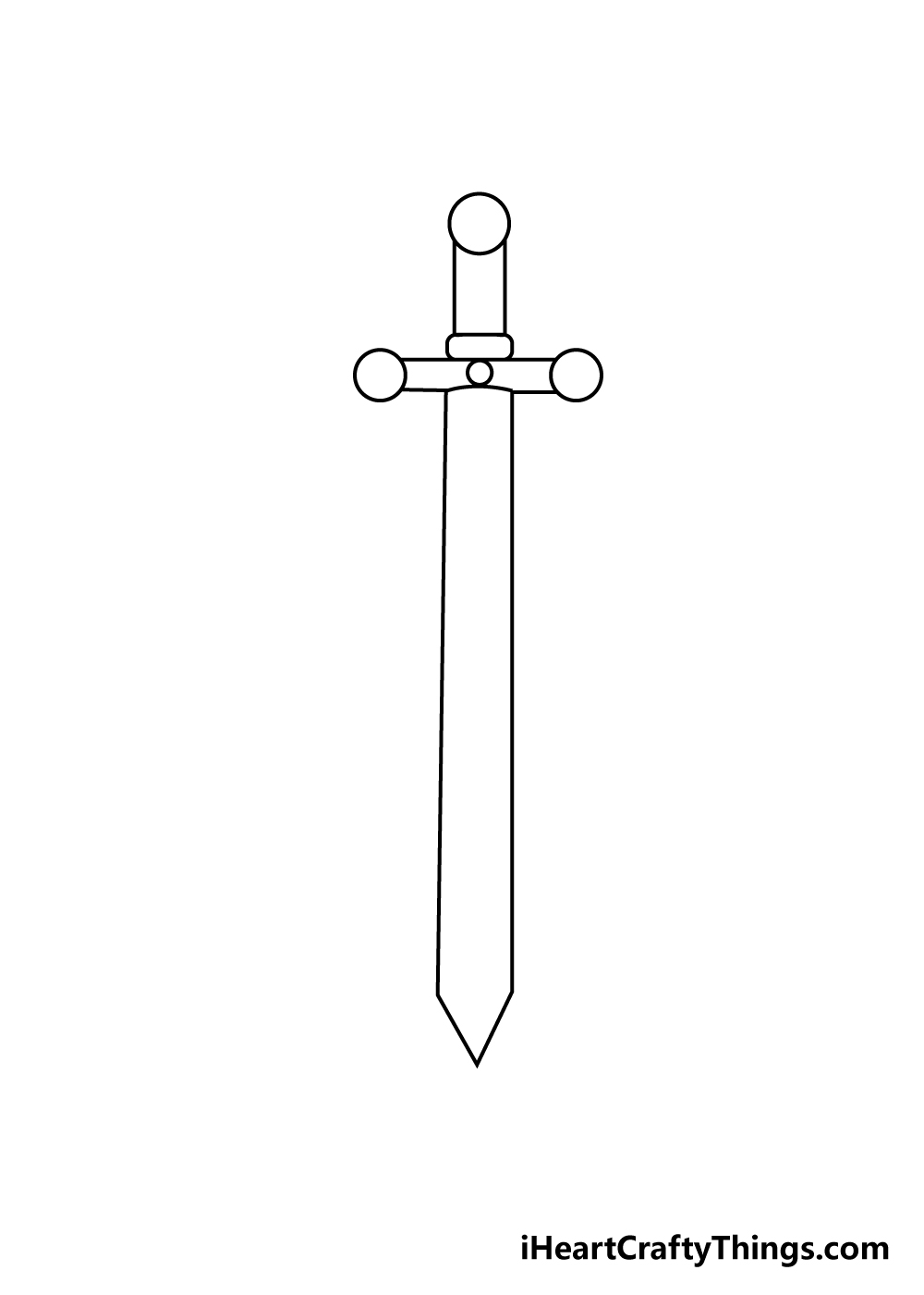 Sword Drawing - How To Draw A Sword Step By Step