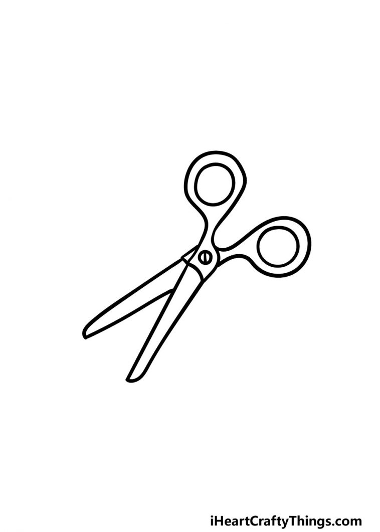 Scissors Drawing How To Draw Scissors Step By Step