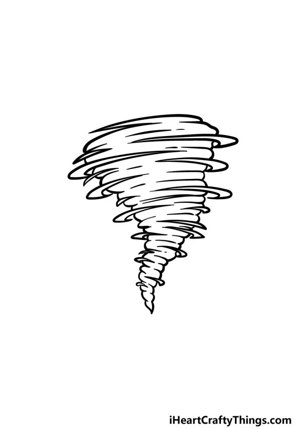 Tornado Drawing - How To Draw A Tornado Step By Step