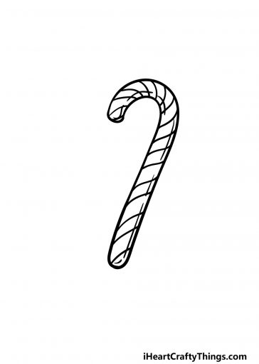 Candy Cane Drawing How To Draw A Candy Cane Step By Step 