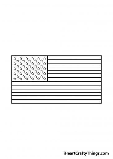 American Flag Drawing - How To Draw The American Flag Step By Step