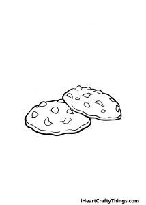 Cookie Drawing - How To Draw A Cookie Step By Step