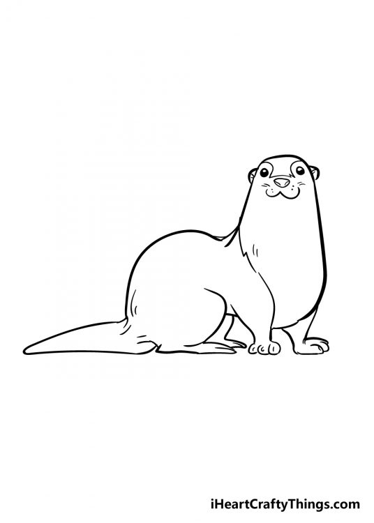 Otter Drawing - How To Draw An Otter Step By Step