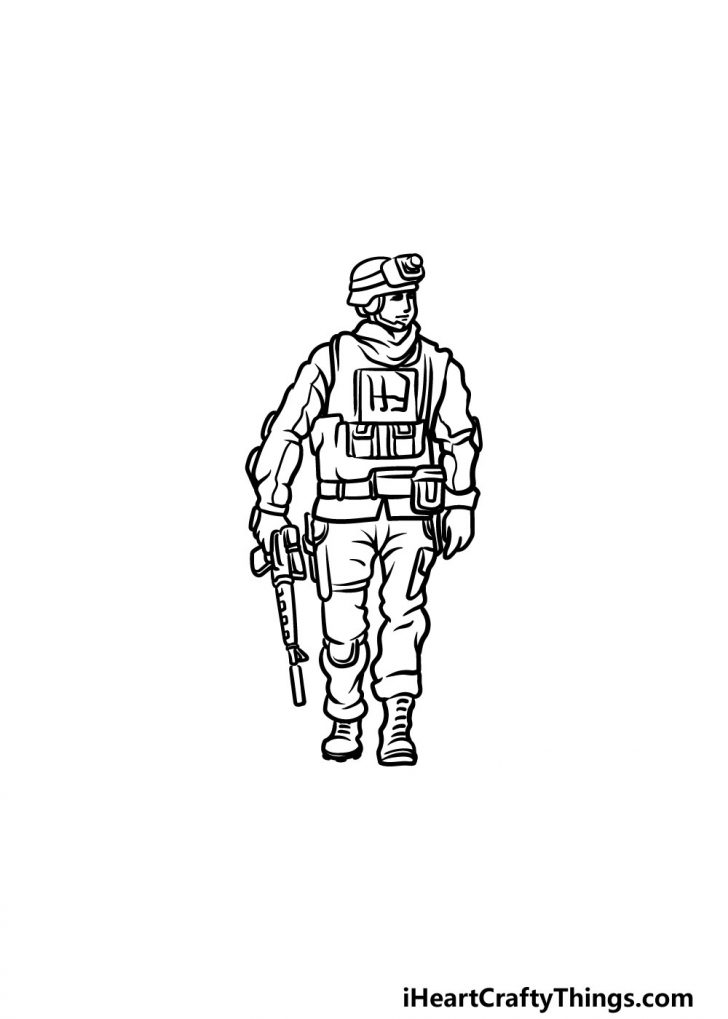 Soldier Drawing - How To Draw A Soldier Step By Step