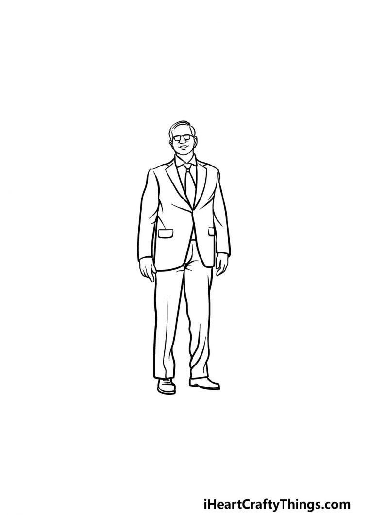 Suit Drawing - How To Draw A Suit Step By Step