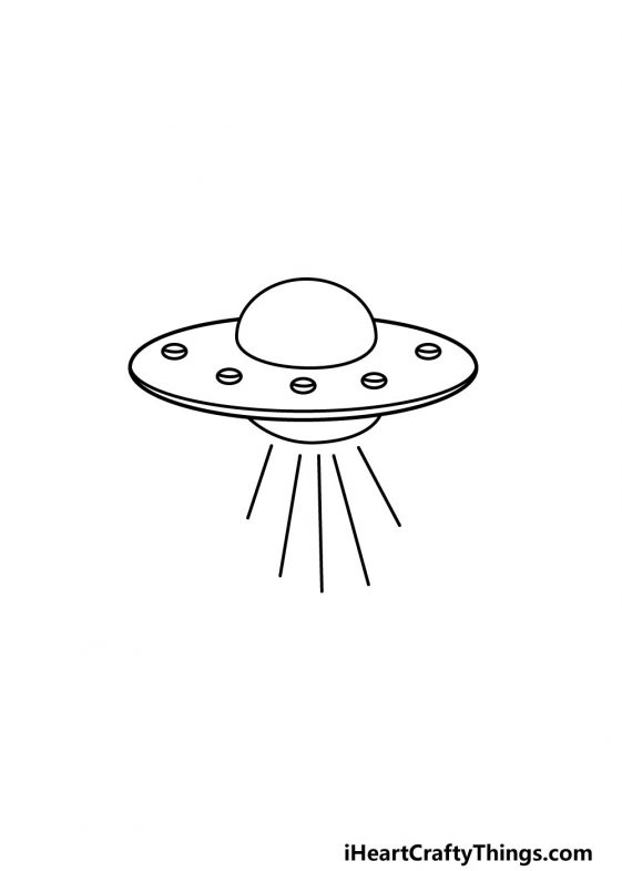 UFO Drawing - How To Draw A UFO Step By Step