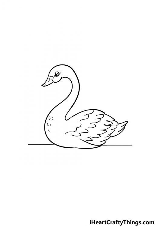 Swan Drawing - How To Draw A Swan Step By Step