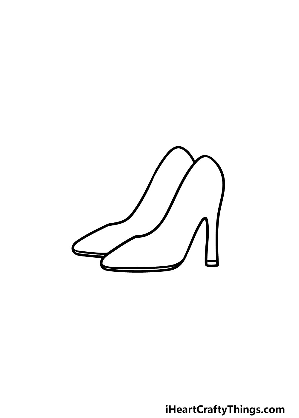 drawing high heels step 5