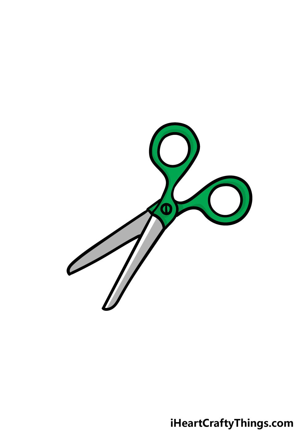 drawing scissors step 6