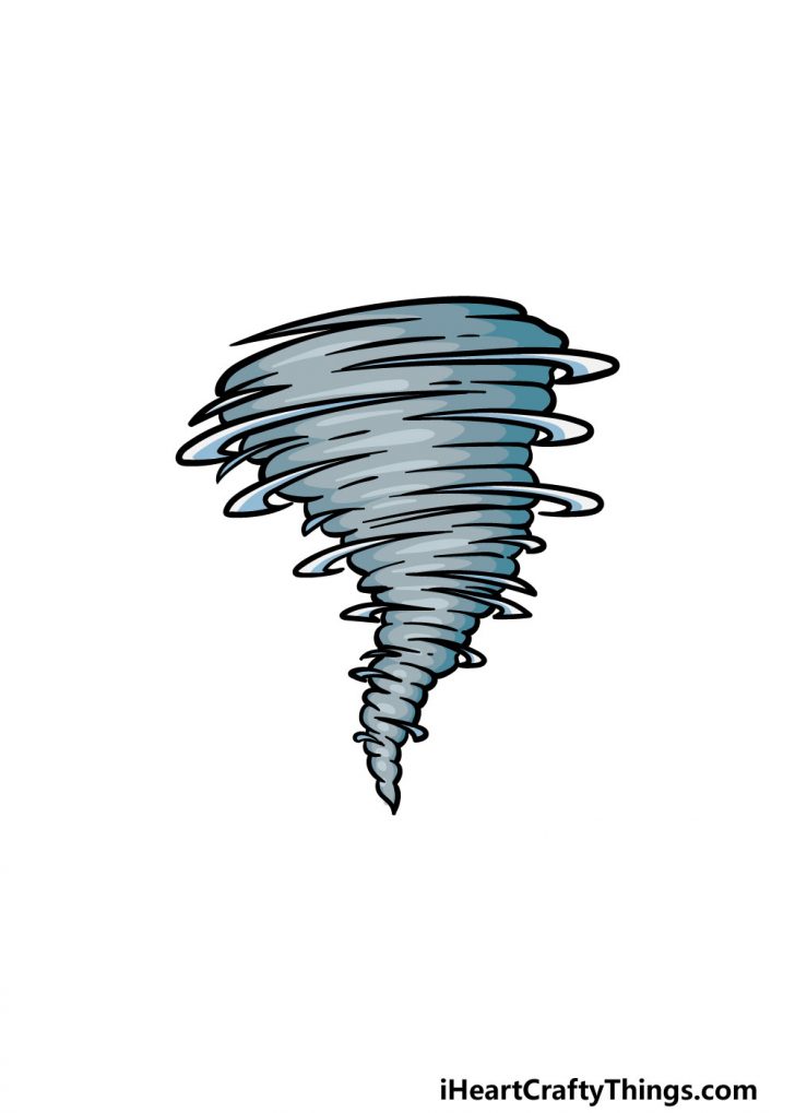 Tornado Drawing - How To Draw A Tornado Step By Step