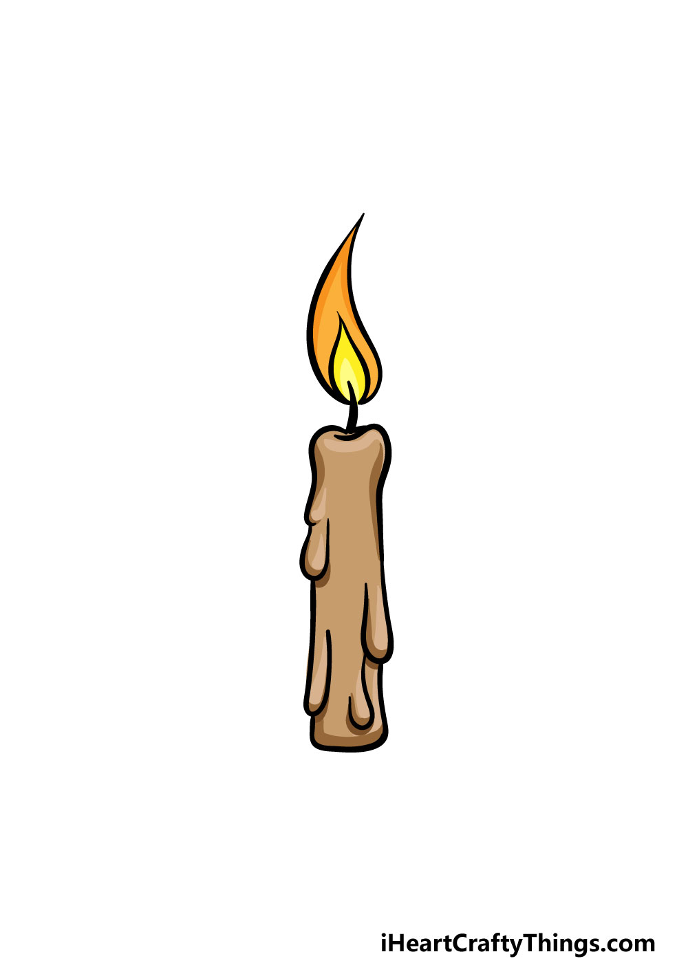 drawing a candle step 6