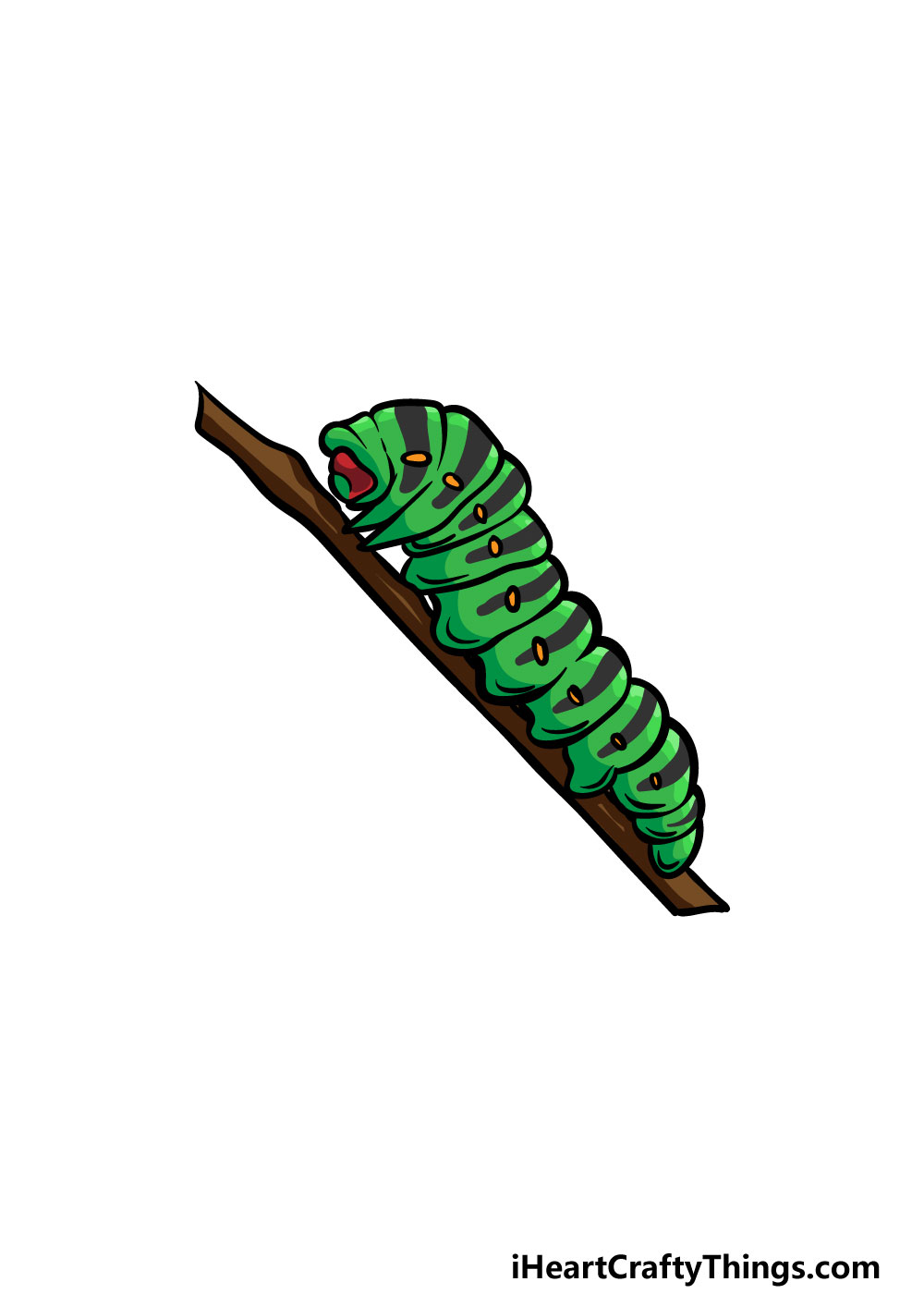 drawing a caterpillar step 6