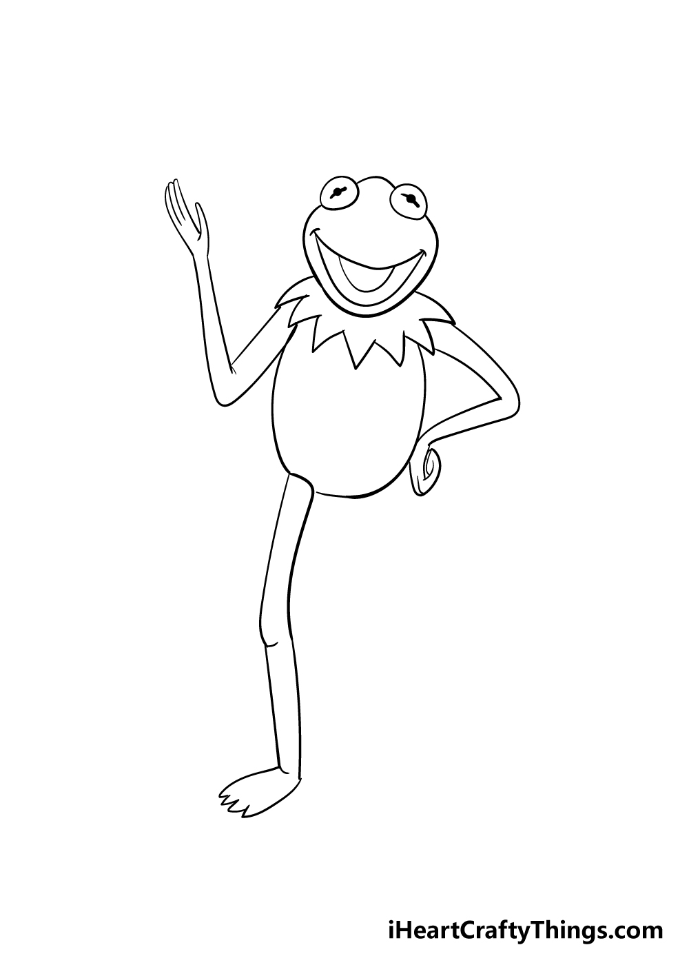 drawing Kermit the frog step 6