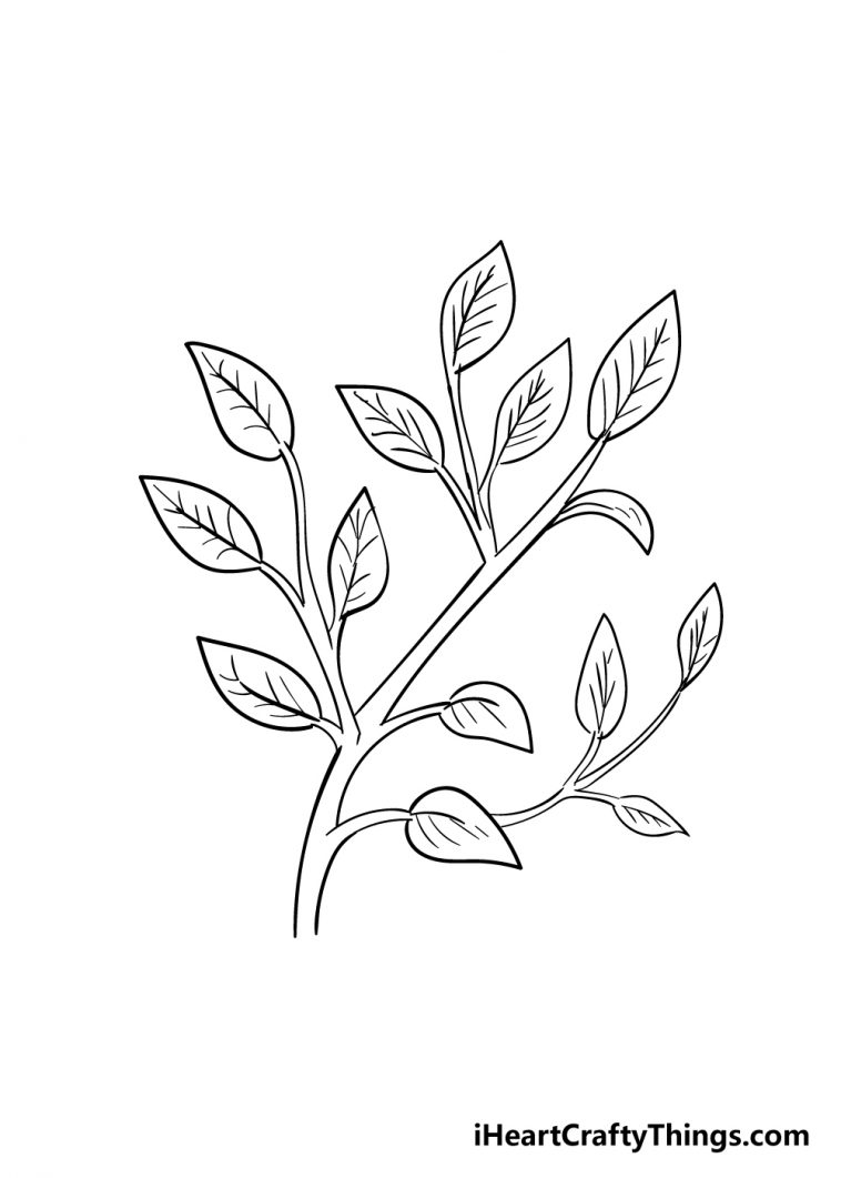 Leaves On A Tree Drawing - How To Draw Leaves On A Tree Step By Step