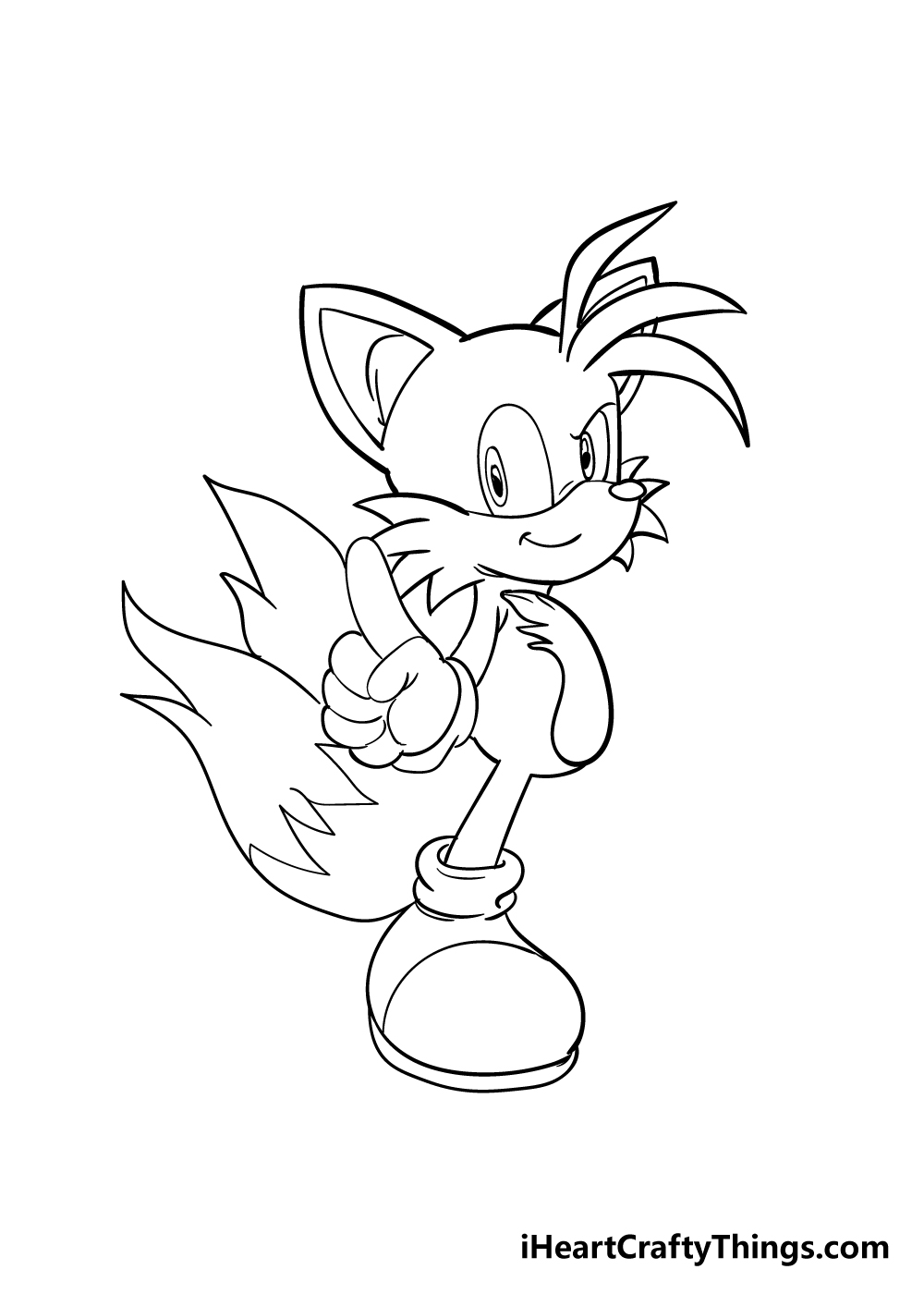 tails drawing step 6