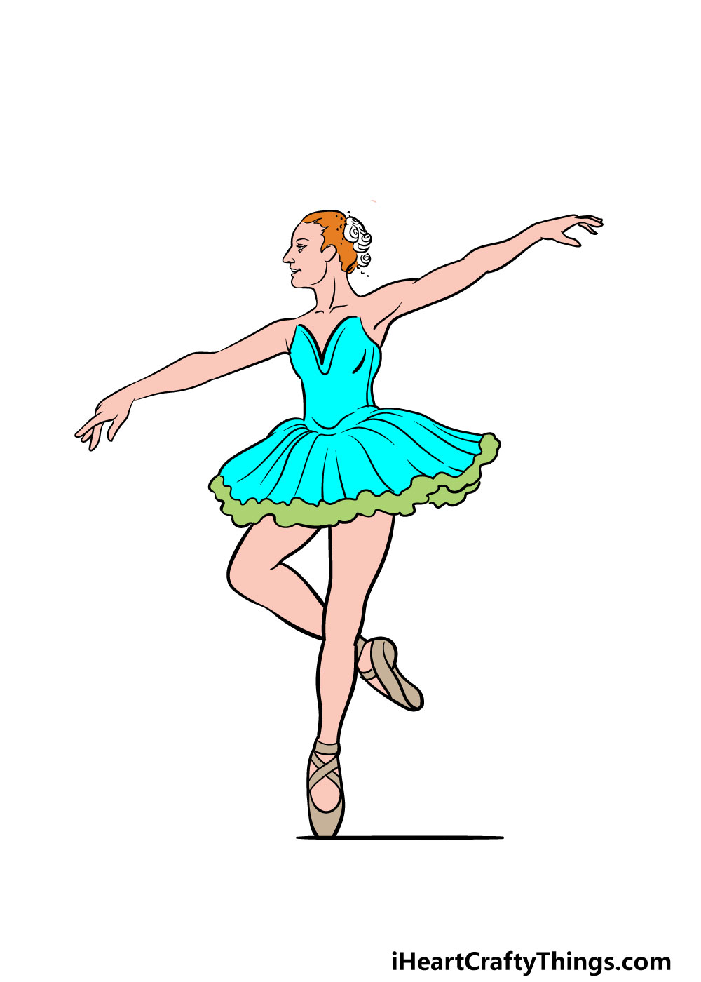 ballerina drawing step 6