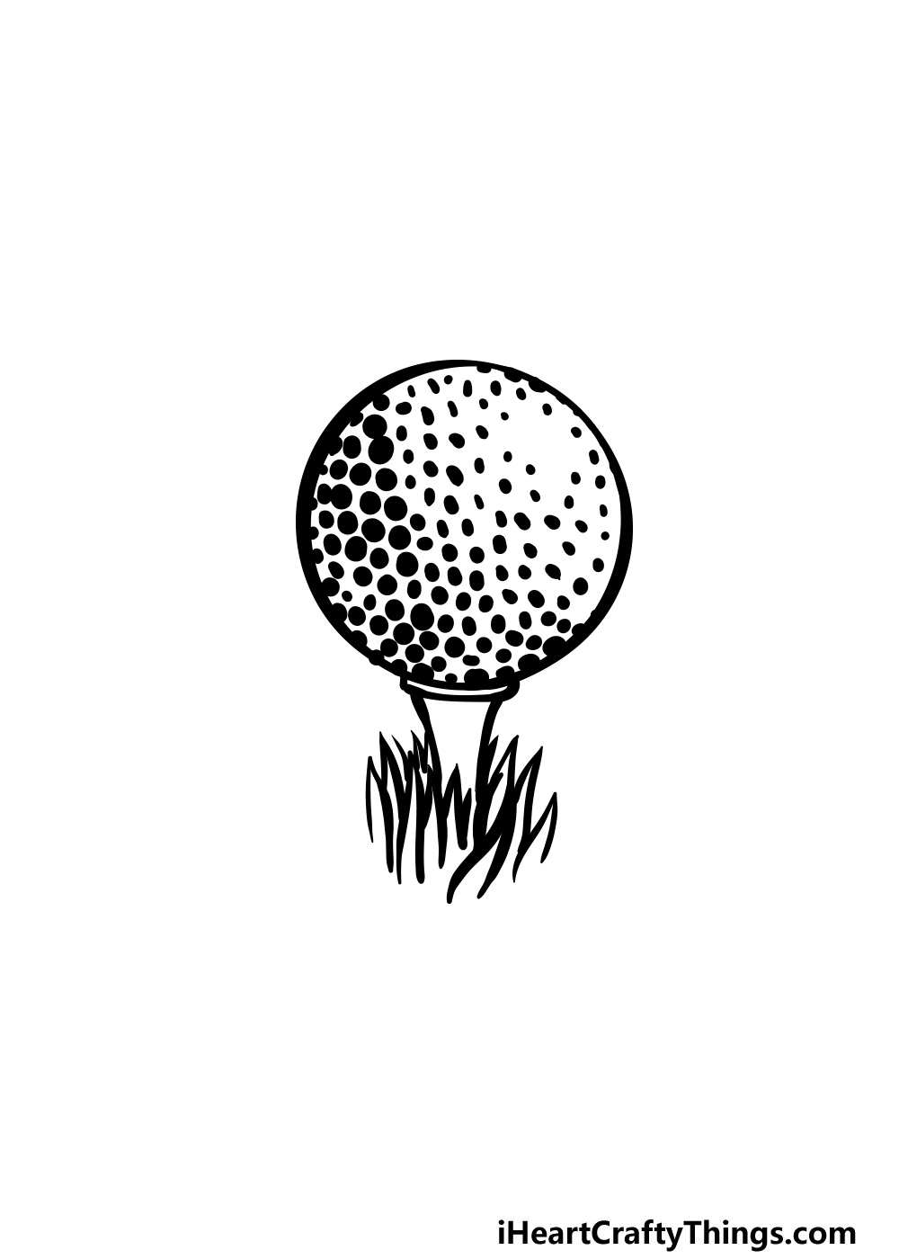 drawing a golf ball step 6