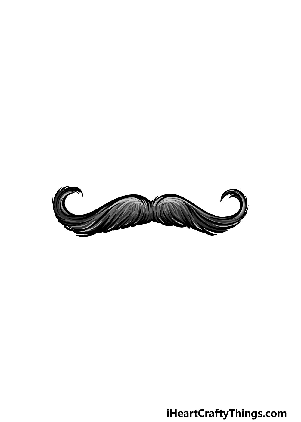 Sketch mustache drawing facial hair isolated Vector Image