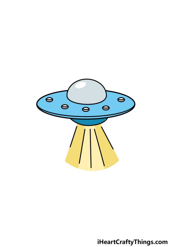 UFO Drawing How To Draw A UFO Step By Step
