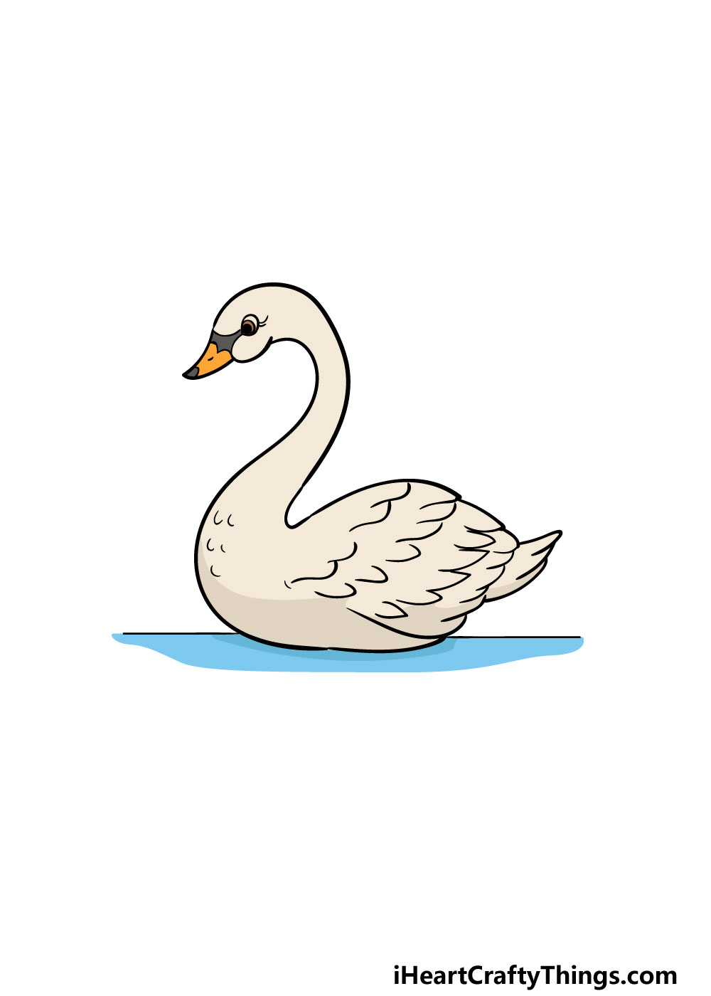 drawing a swan step 6
