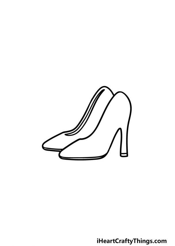 High Heels Drawing - How To Draw High Heels Step By Step