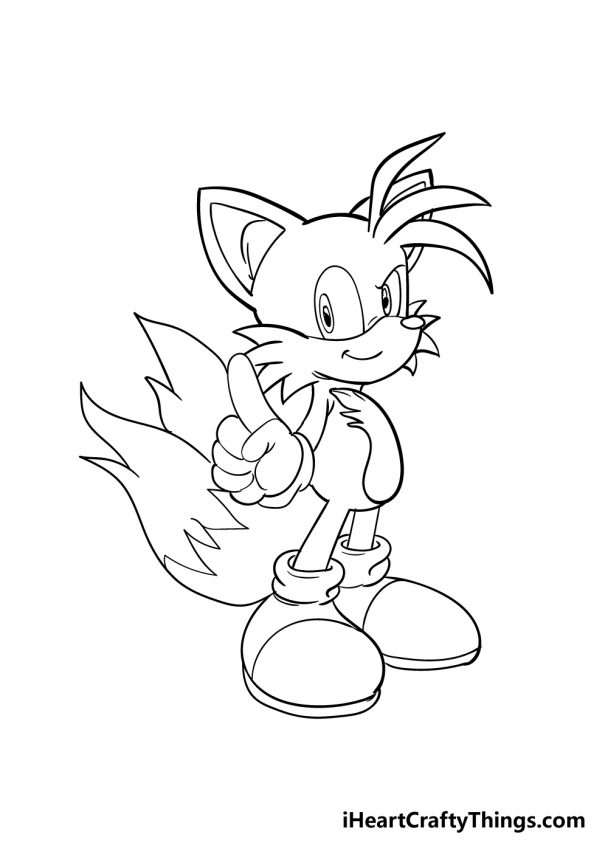 Tails Drawing - How To Draw Tails Step By Step