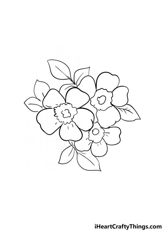 Cherry Blossoms Drawing - How To Draw Cherry Blossoms Step By Step