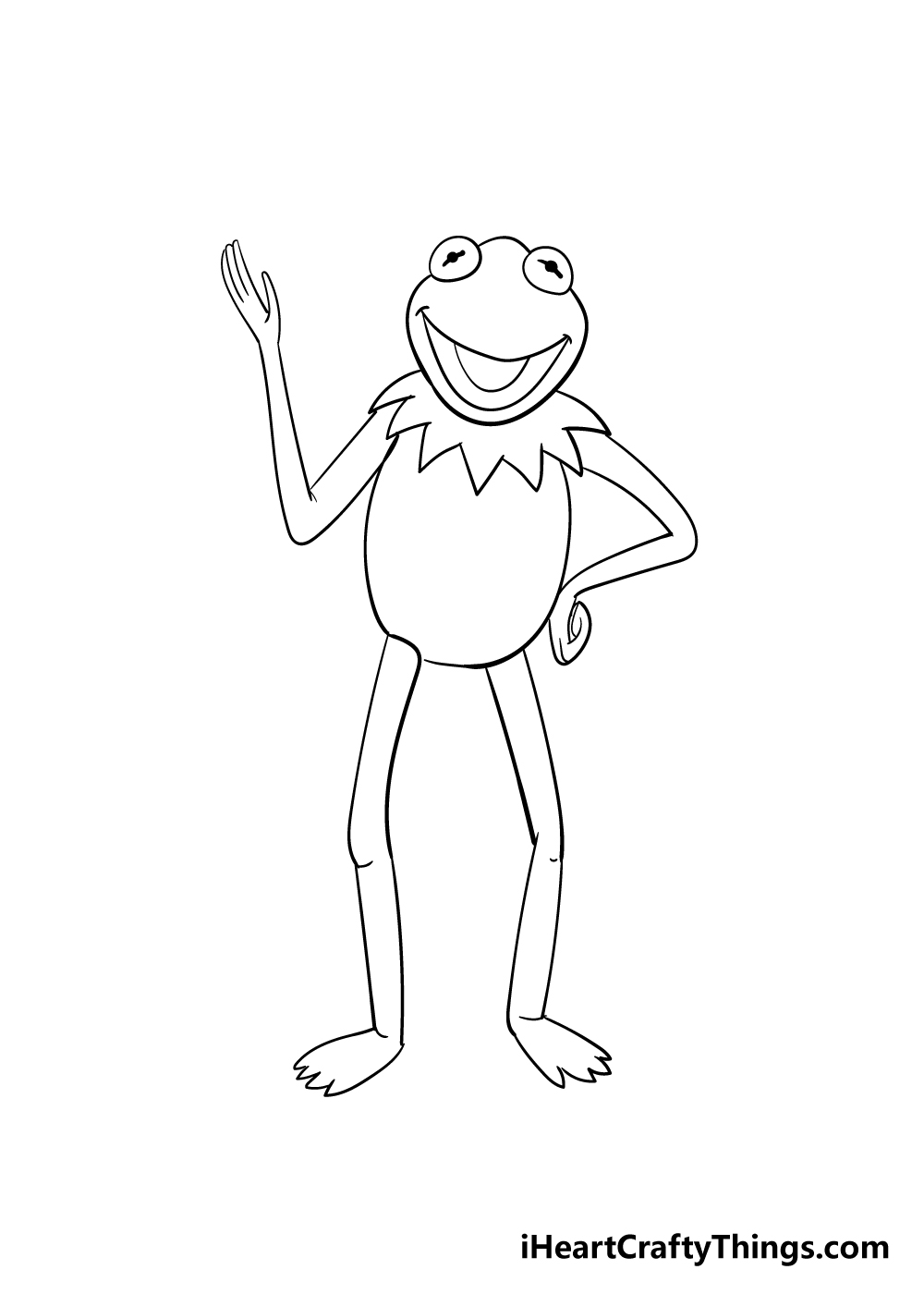 drawing Kermit the frog step 7