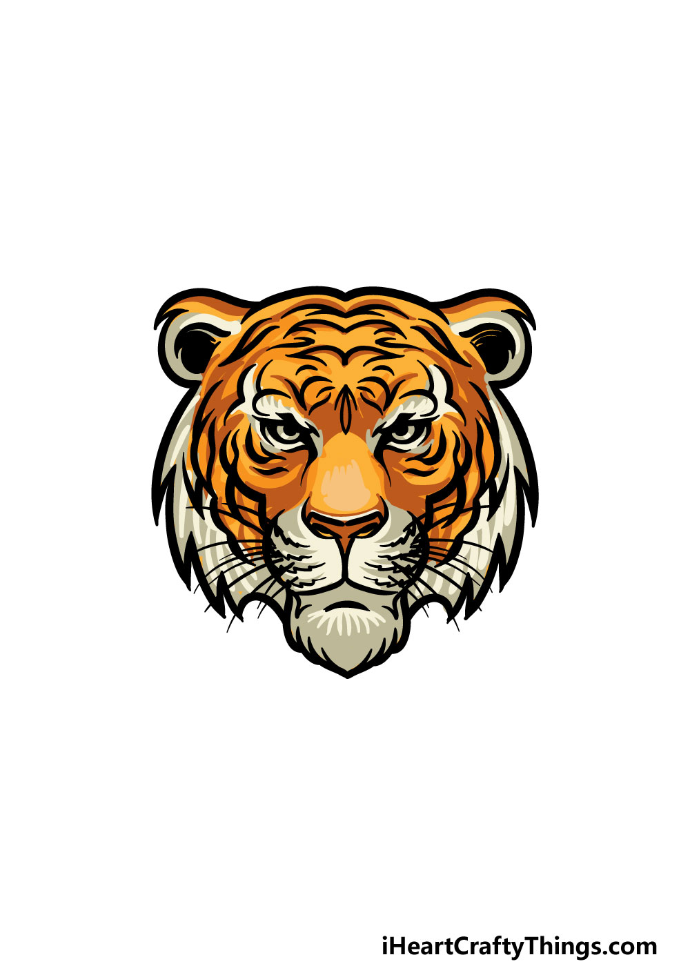 cool colored tiger drawings