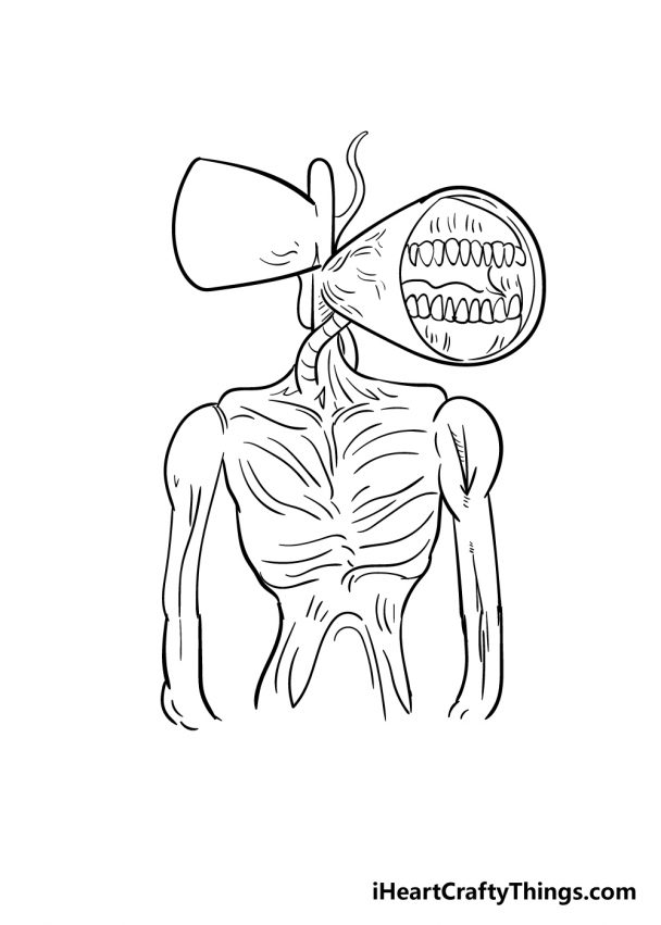 Siren Head Drawing - How To Draw Siren Head Step By Step