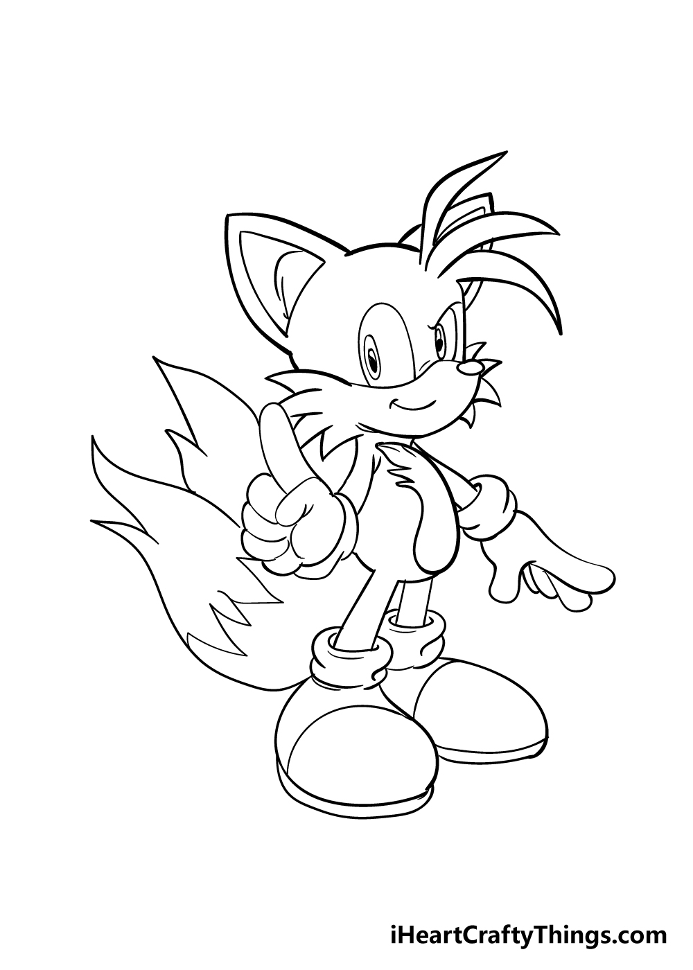 tails drawing step 8