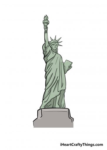 Statue Of Liberty Drawing - How To Draw The Statue Of Liberty Step By Step