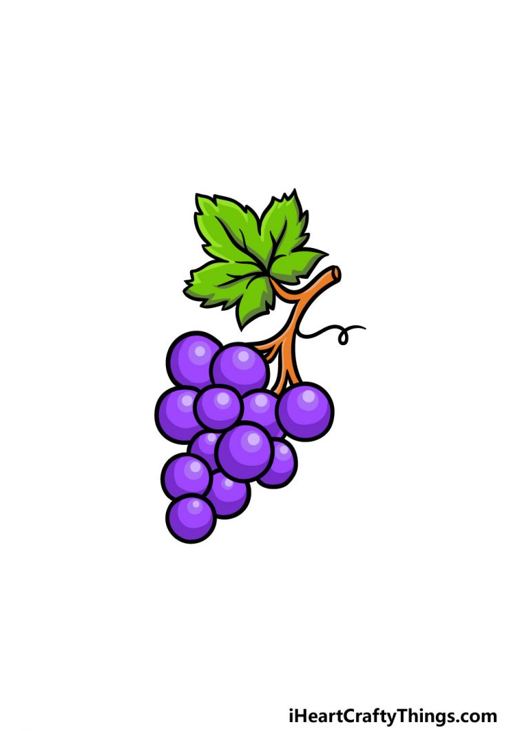 Grapes Drawing - How To Draw Grapes Step By Step