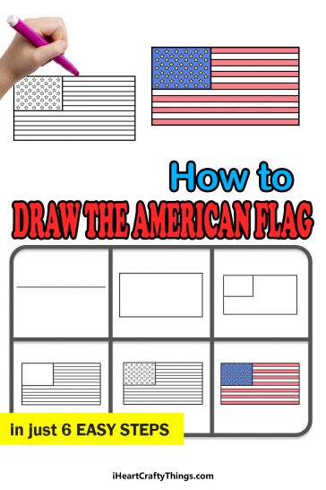 American Flag Drawing - How To Draw The American Flag Step By Step