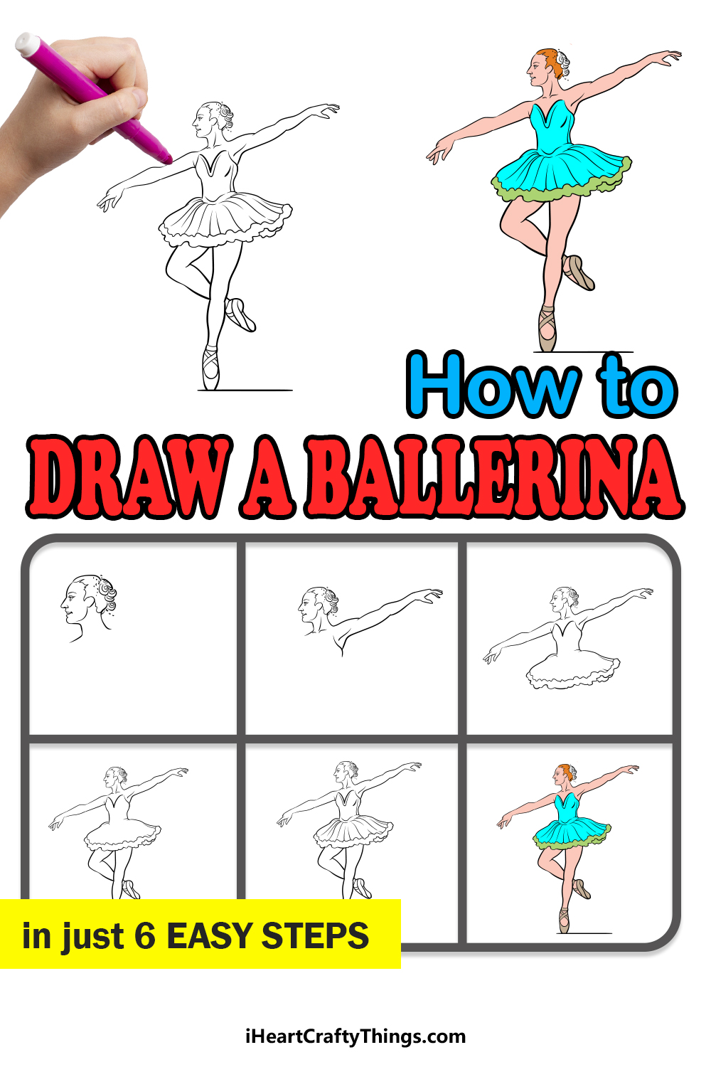 How To Draw A Ballerina Step By Step For Beginners ~ Learn How To Draw ...