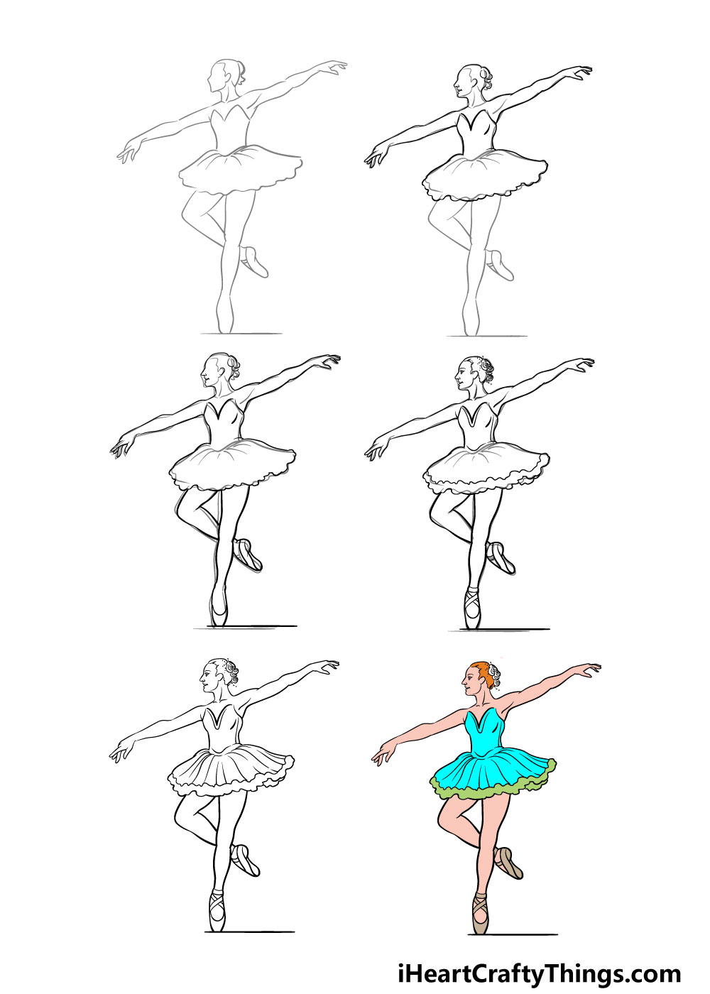 How to Draw a Ballerina Easy Step by Step Metz Accourse