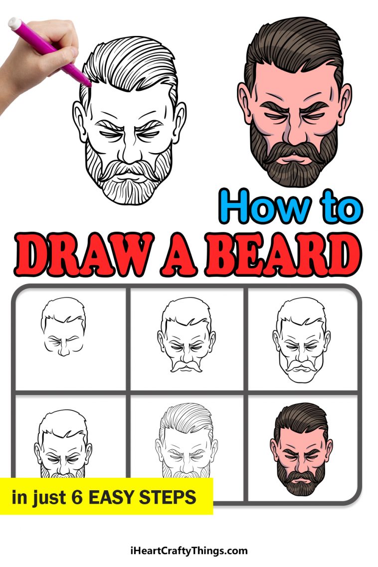 Beard Drawing - How To Draw A Beard Step By Step