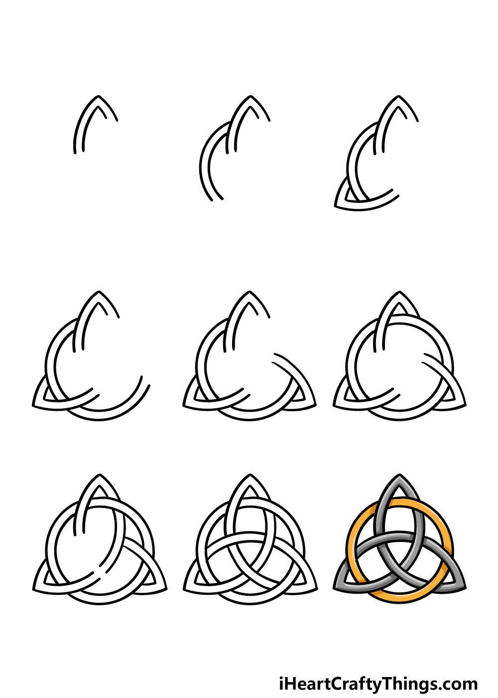 how to draw a celtic knot in 9 steps