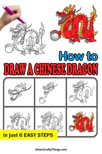 Chinese Dragon Drawing - How To Draw A Chinese Dragon Step By Step