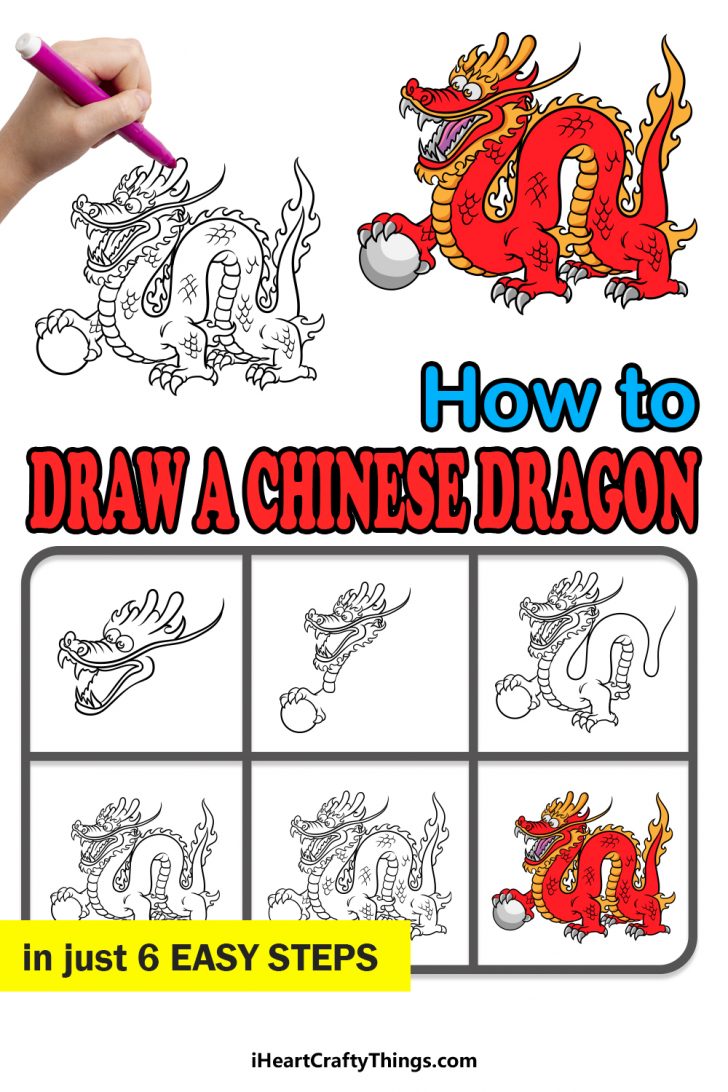 Chinese Dragon Drawing - How To Draw A Chinese Dragon Step By Step