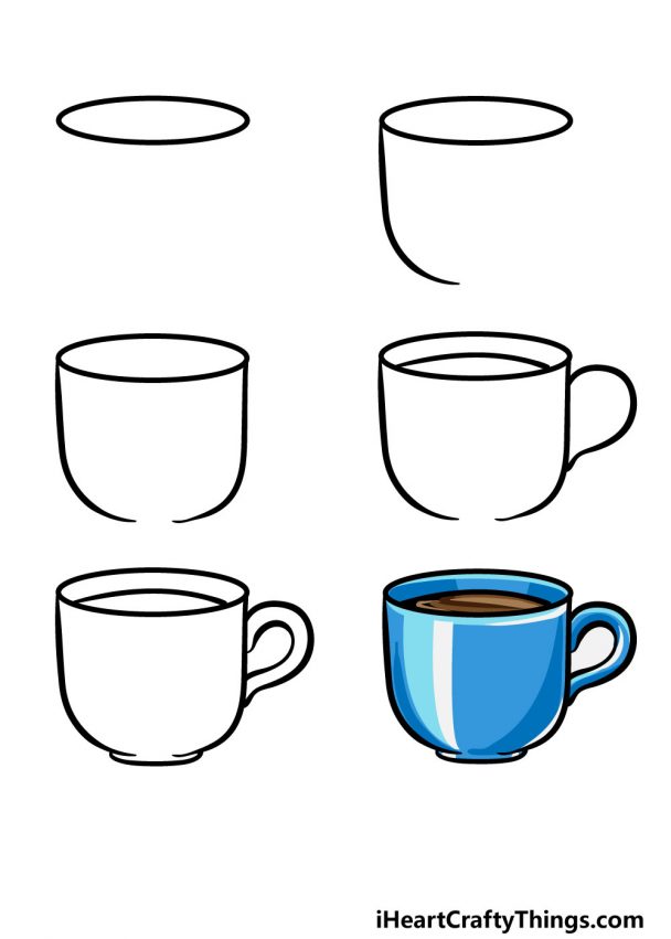 Cup Drawing How To Draw A Cup Step By Step