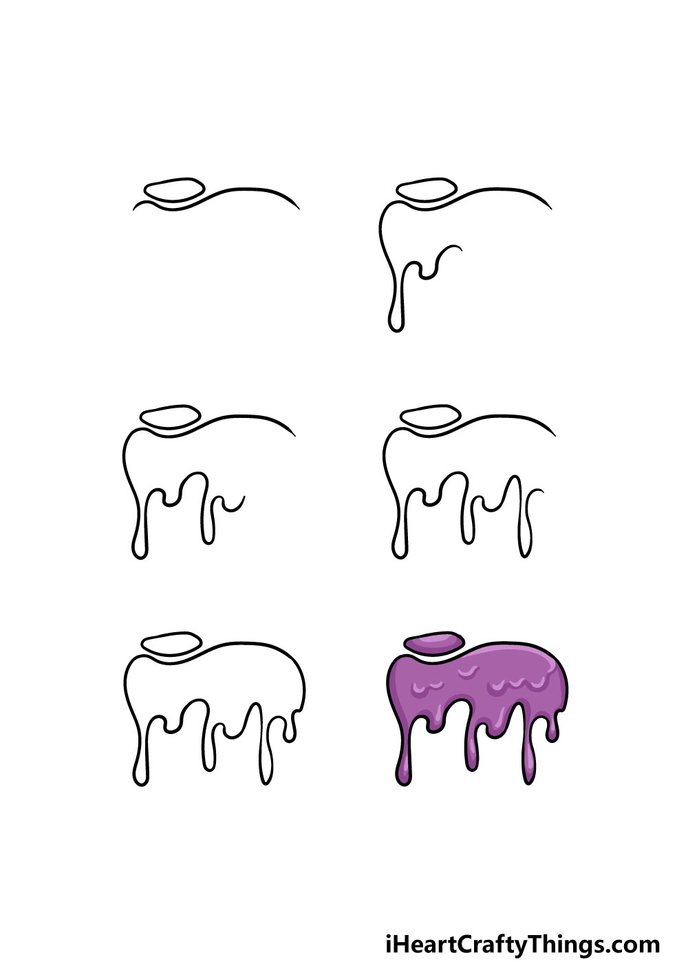how to draw drips in 6 steps