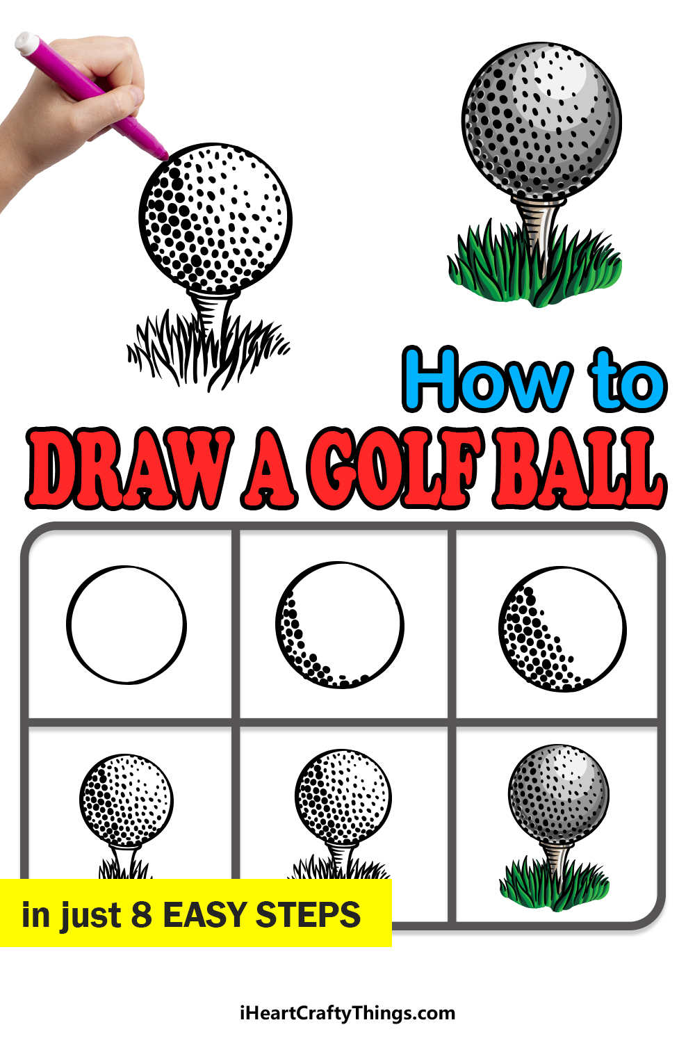 Golf sketch. Doodle style golf illustration in vector format. includes text  and golf ball. | CanStock