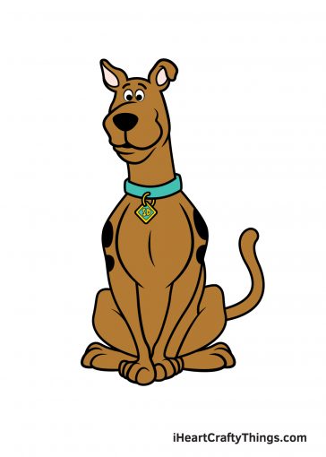 how to draw scooby-doo image